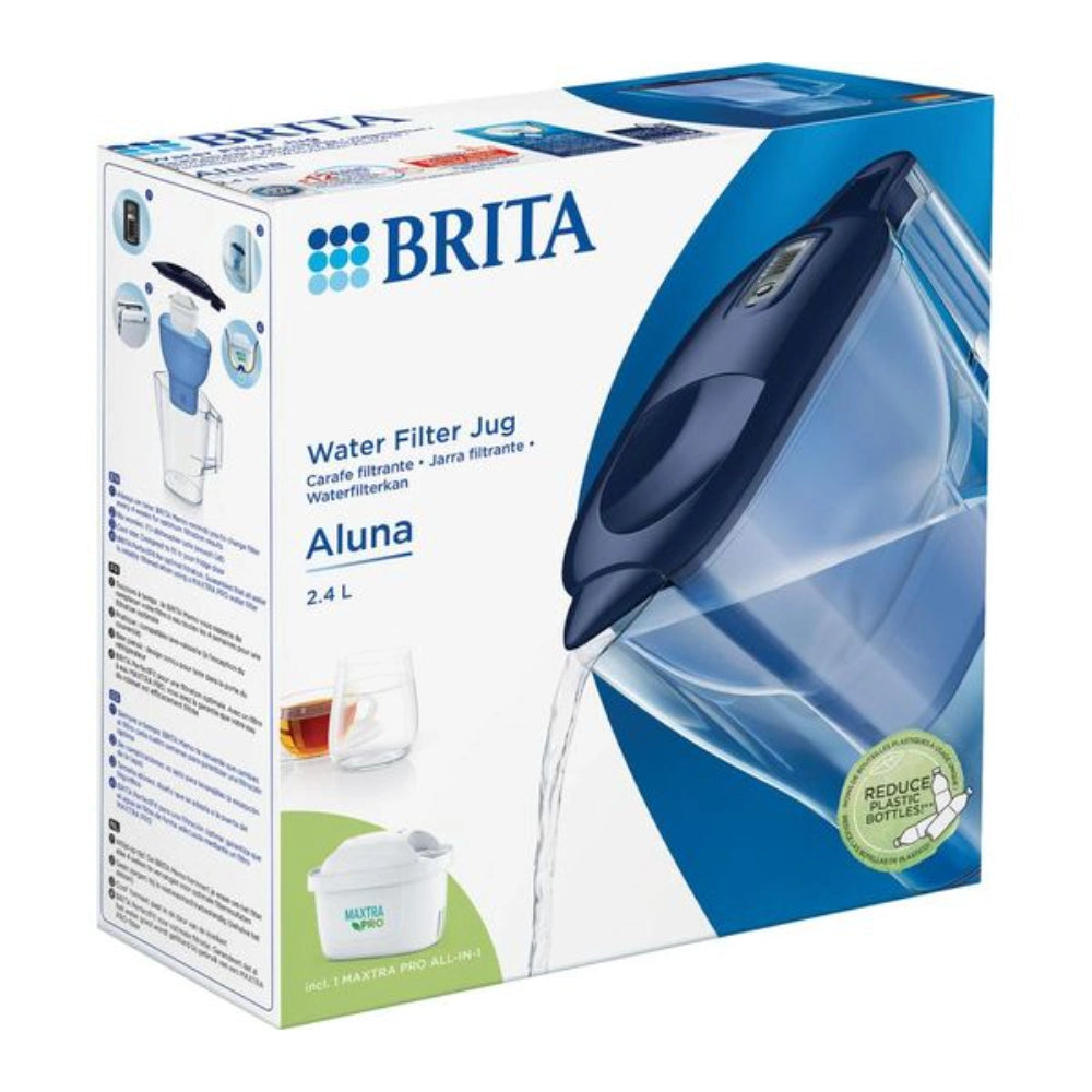 Brita Aluna Water Filter Jug 2.4 Litre - Blue + 1 Cartridge | S1051117