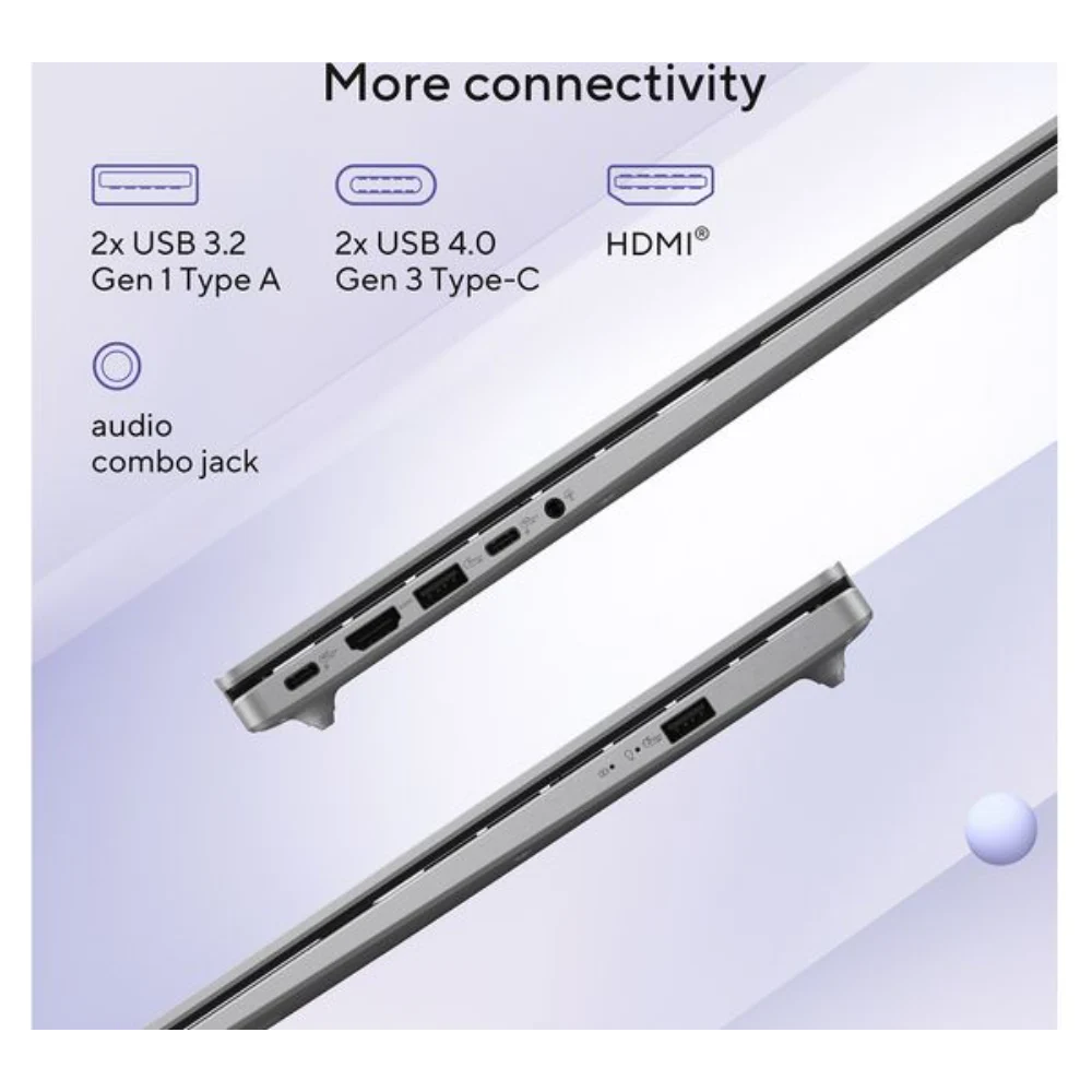 ASUS Vivobook 16 Inch Laptop 16GB 512SSD 8 Core Qualcomm Snapdragon - Quiet Blue | SX1607QA-MB005W