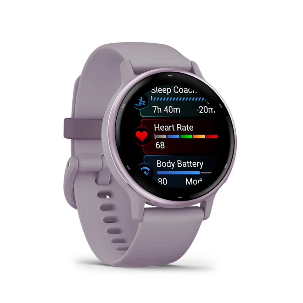Garmin Vivoactive 5 Aluminium Bezel Silicone Band - Orchid | 49-GAR-010-02862-13