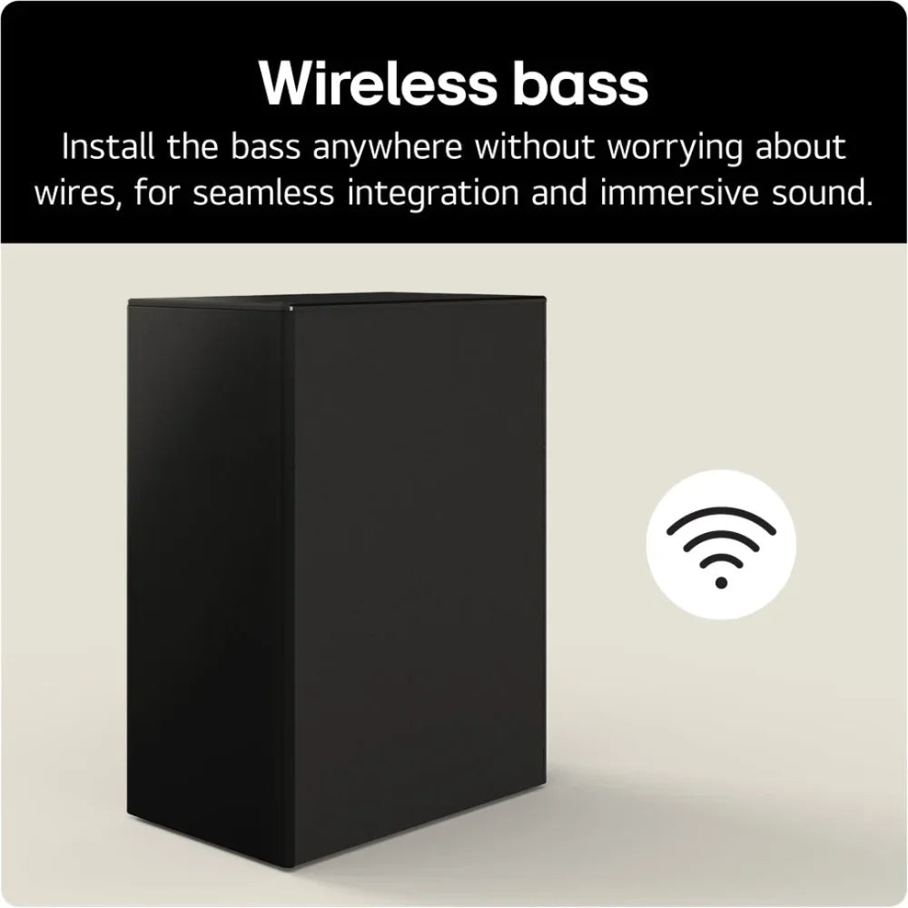 LG 3.1ch Soundbar with Dolby Atmos Wall Mounted with Subwoofer | USG10TY.DGBRLLK