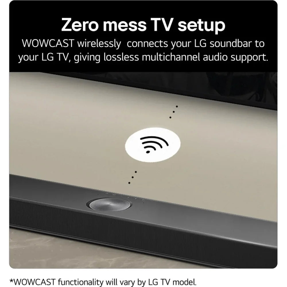 LG 3.1ch Soundbar with Dolby Atmos Wall Mounted with Subwoofer | USG10TY.DGBRLLK