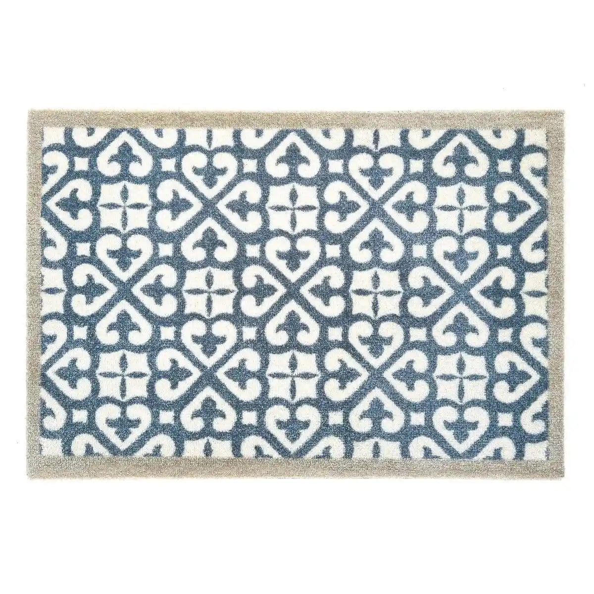 My Mat Nylon Doormatt 50cm x 75cm - Harlequin Tile Blue | PT603356