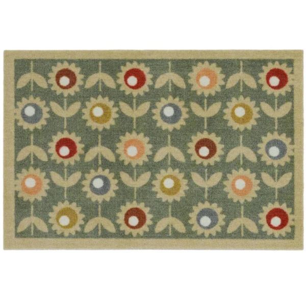 My Mat Nylon Doormatt 50cm x 75cm - Multi Floral Sage | PT645752