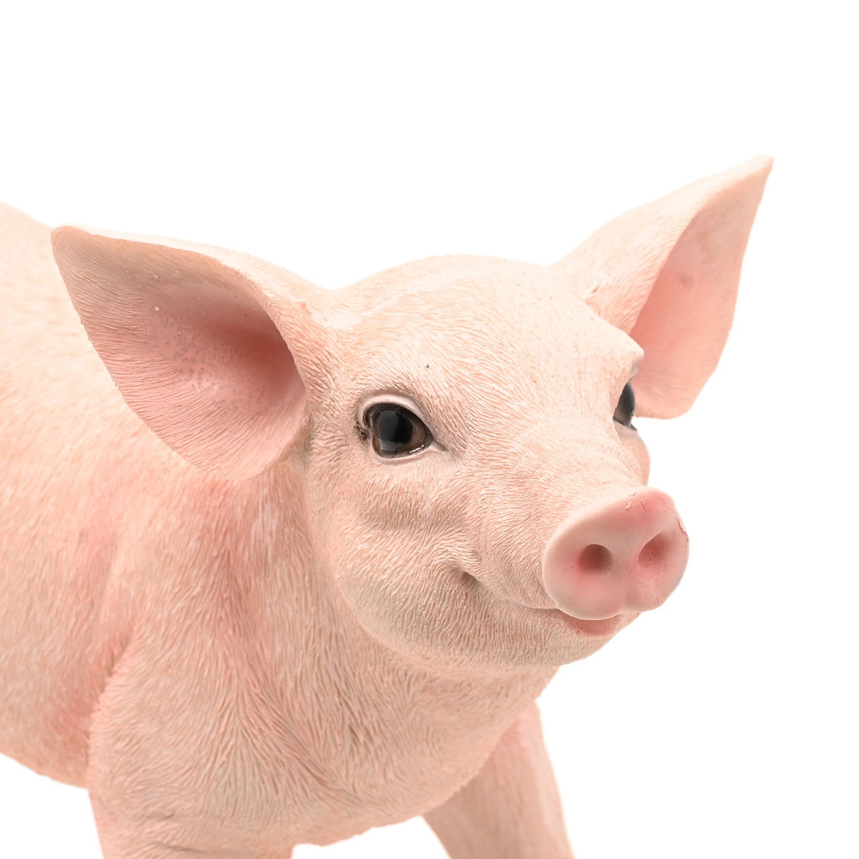 Naturecraft Standing Pig 24.5cm NC1327 cream and pink resin figurine with detailed facial features isolated on white background