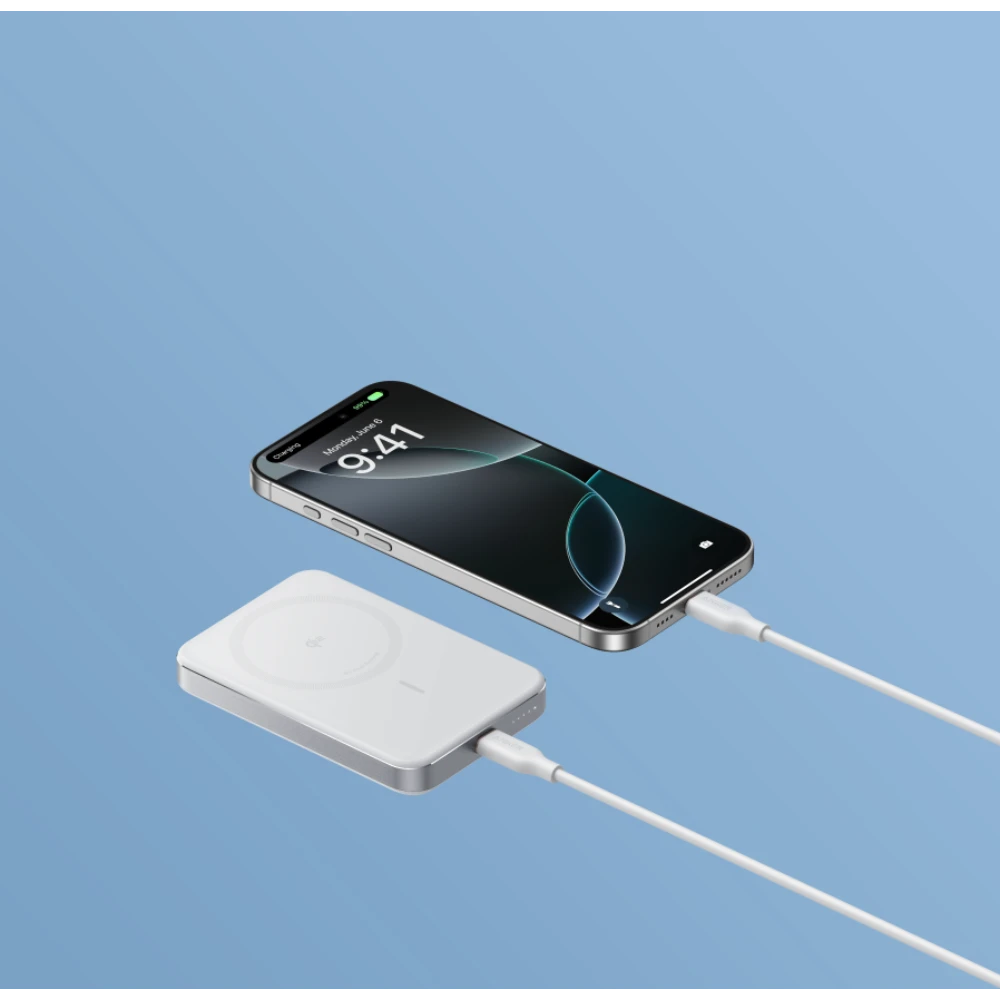 Anker MagGo Slim Wireless Power Bank 10,000mAh - White | A1664H21