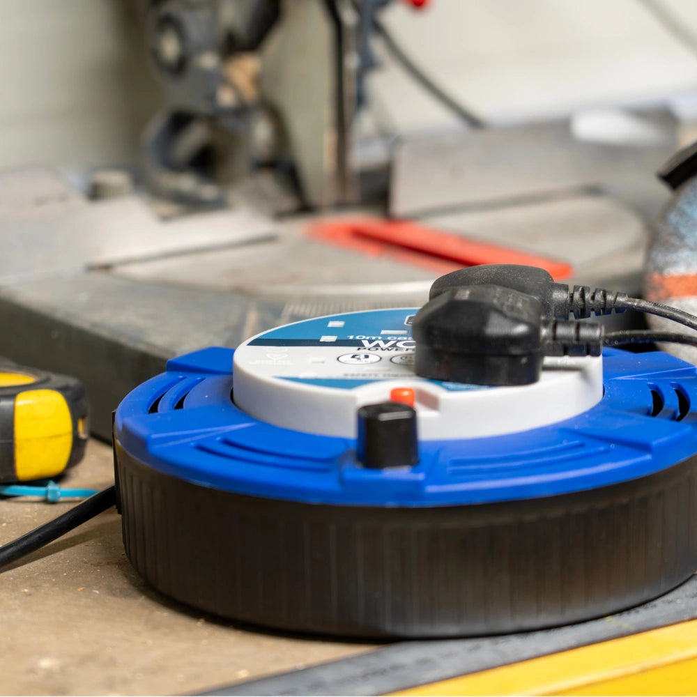 Masterplug 4 Socket 10 Metre Extension Cable Reel - Blue | MCT1010/4BL-MP