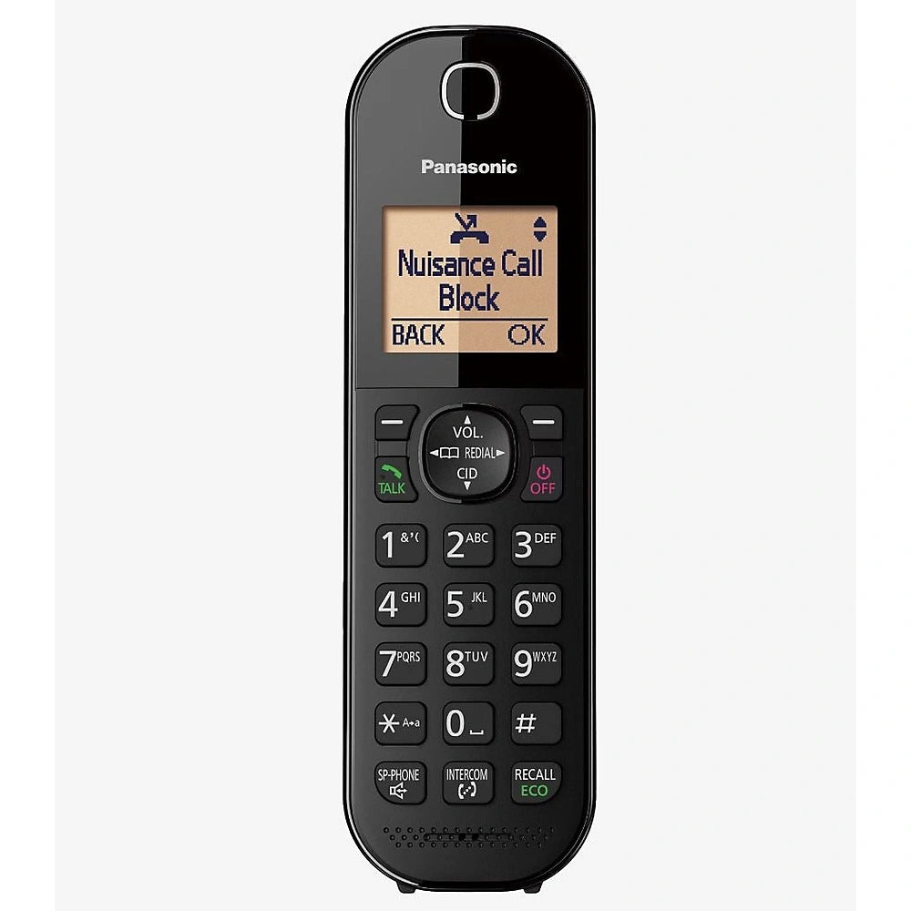Panasonic Digital Cordless Dect Phone with 2 Handsets - Black | TLC412T