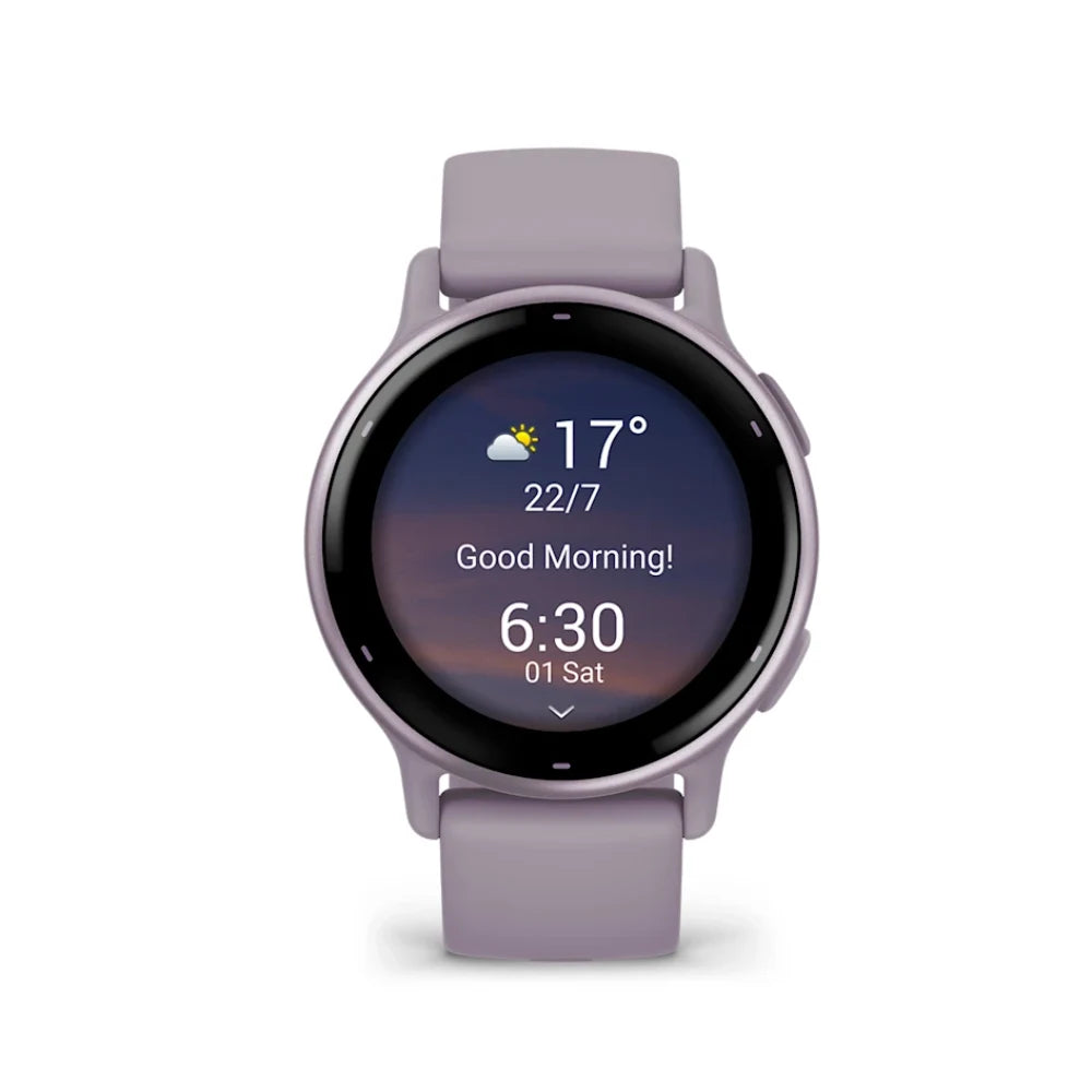 Garmin Vivoactive 5 Aluminium Bezel Silicone Band - Orchid | 49-GAR-010-02862-13