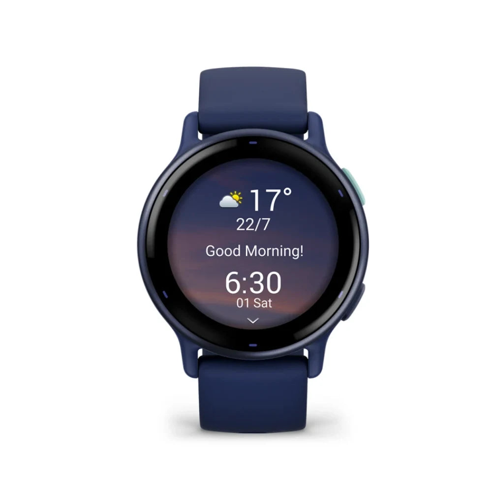 Garmin Vivoactive 5 Aluminium Bezel Silicone Band - Navy | 49-GAR-010-02862-12