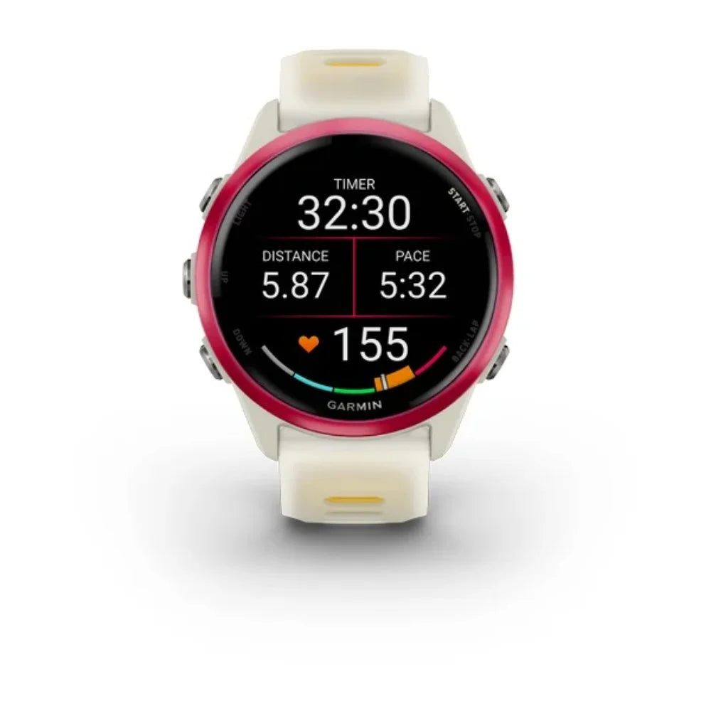 Garmin Forerunner 570 42mm GPS Smartwatch - Bone / Raspberry / Mango | 49-GAR-010-02970-02