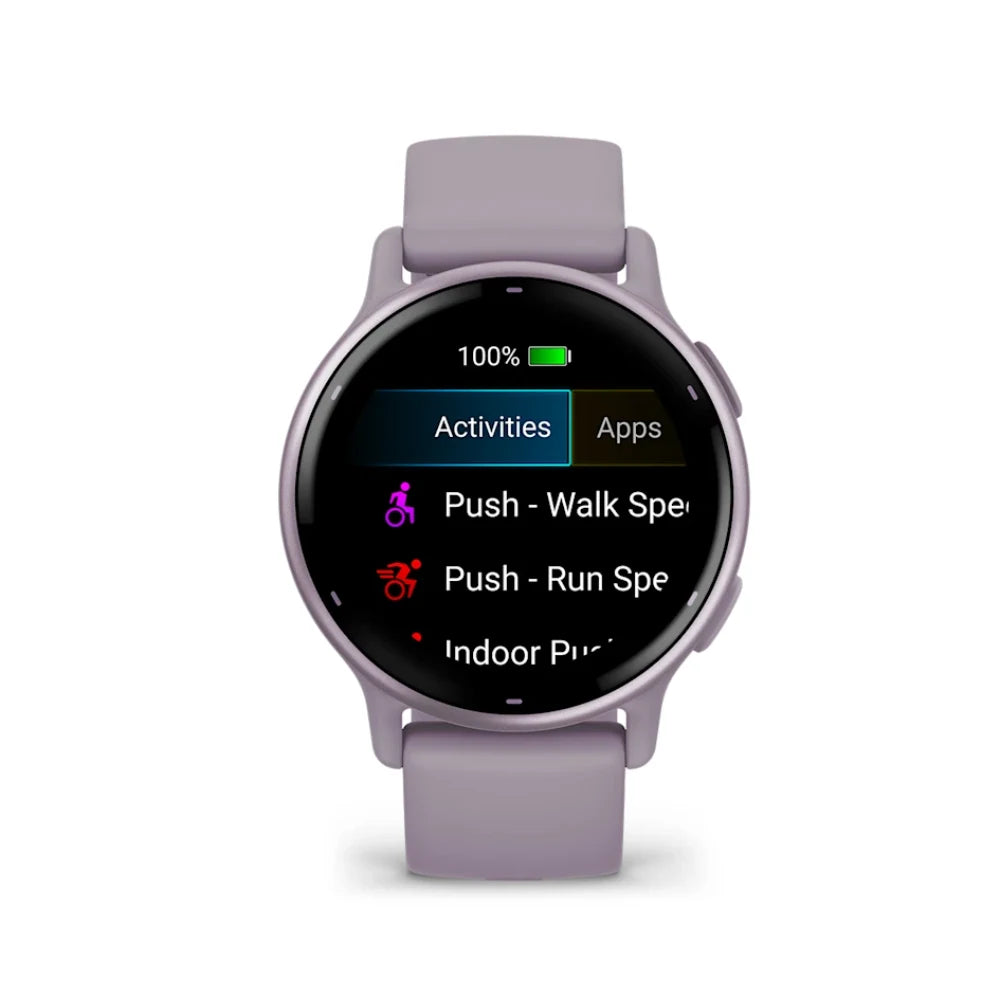 Garmin Vivoactive 5 Aluminium Bezel Silicone Band - Orchid | 49-GAR-010-02862-13