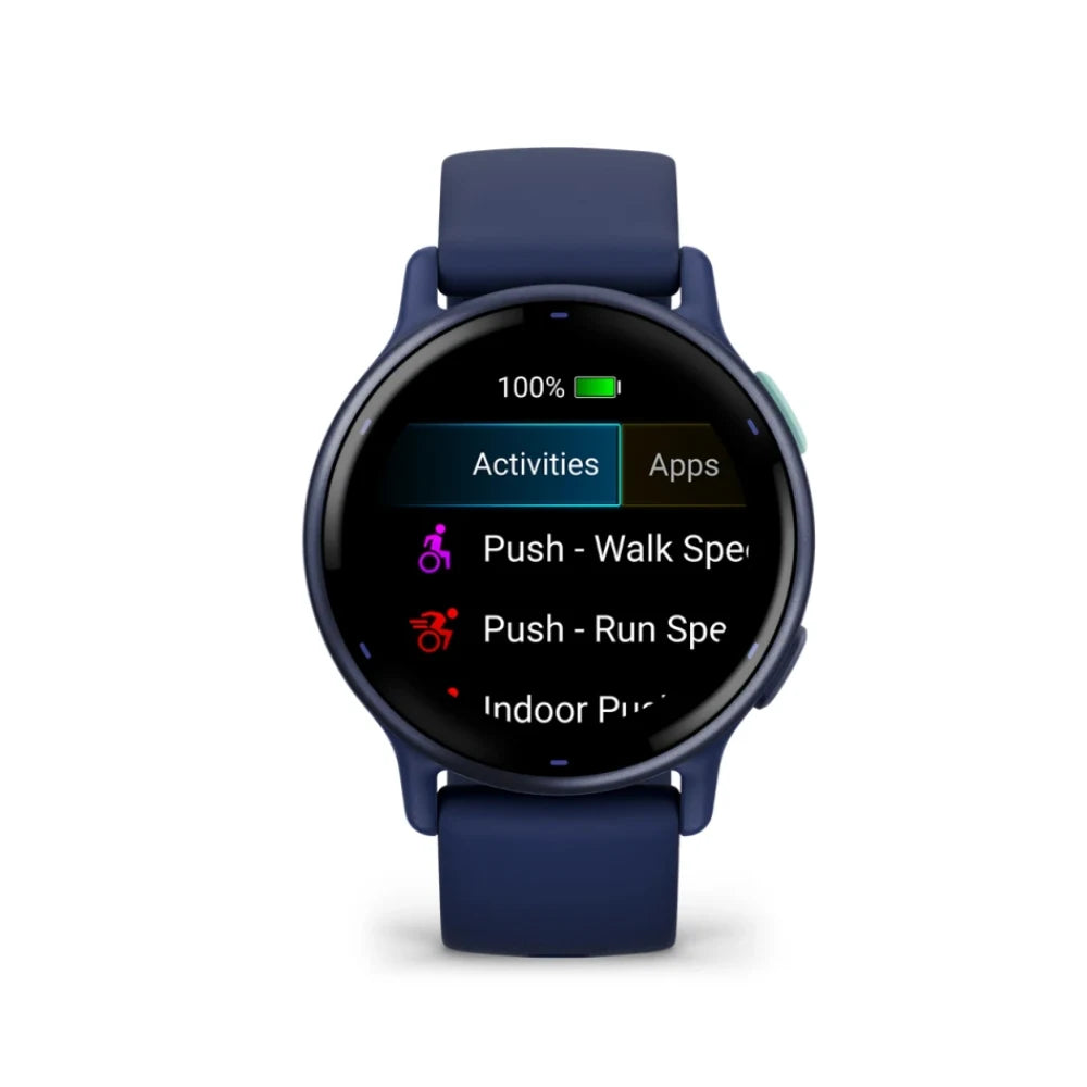 Garmin Vivoactive 5 Aluminium Bezel Silicone Band - Navy | 49-GAR-010-02862-12