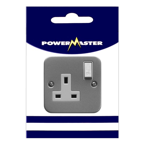 Powermaster 1 Gang 13 Amp Switched Metal Clad Socket | 1798-02