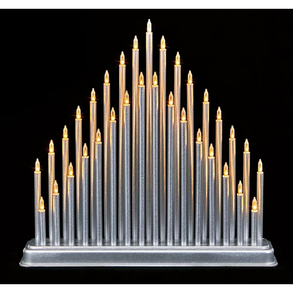 Premier Modern 33 Light Candle Bridge Tower - Silver | FLI082083