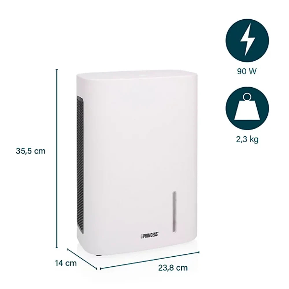 Princess Compact Dehumidifier 0.7 Litre - White | 01.368001.02.PRO