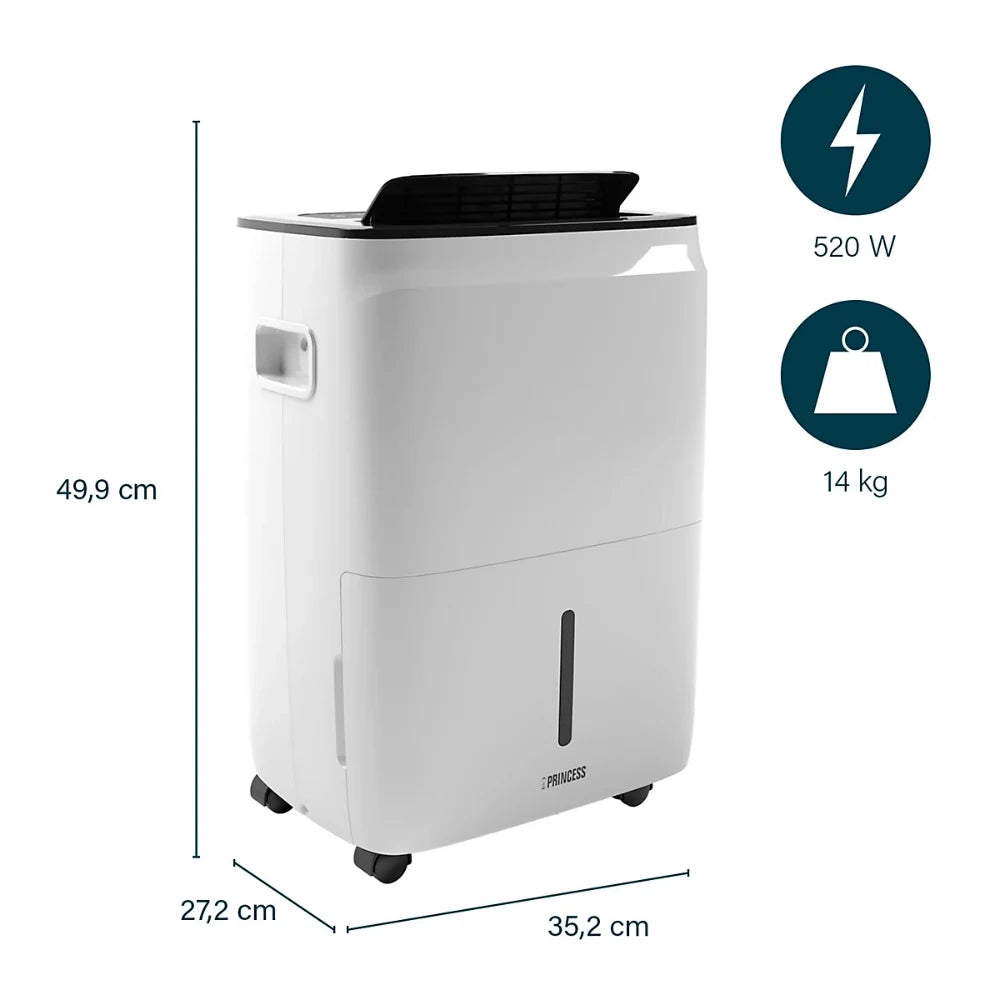 Princess 30 Litre Smart Dehumidifier - White | 01.368130.02.001