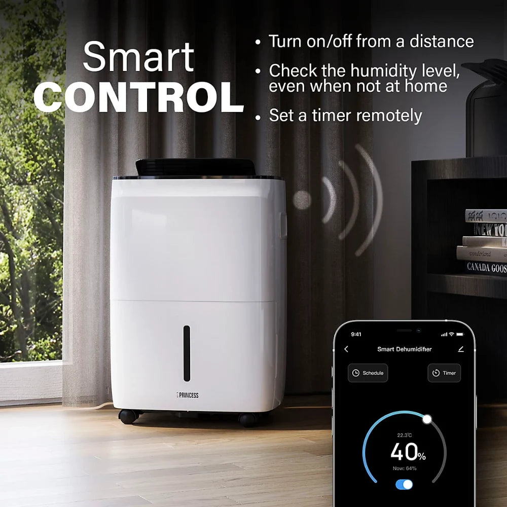 Princess 30 Litre Smart Dehumidifier - White | 01.368130.02.001