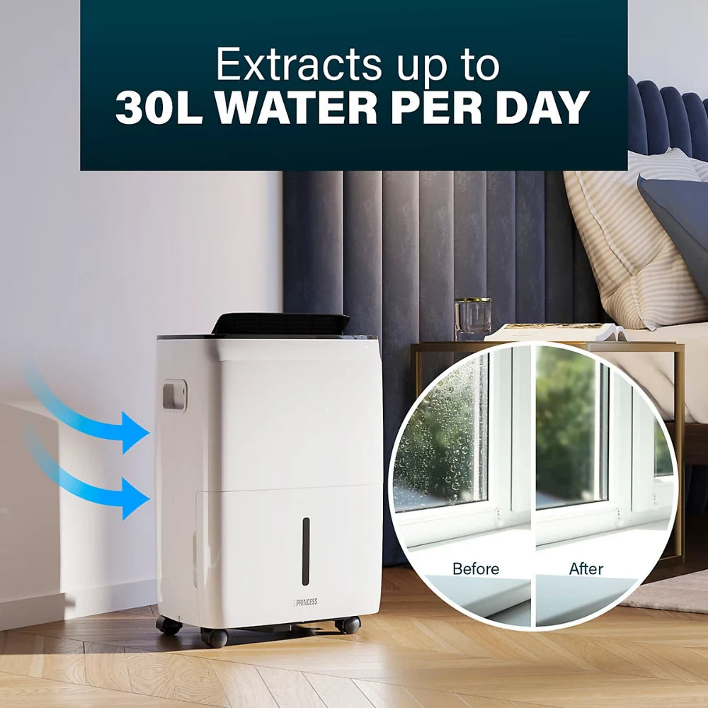 Princess 30 Litre Smart Dehumidifier - White | 01.368130.02.001