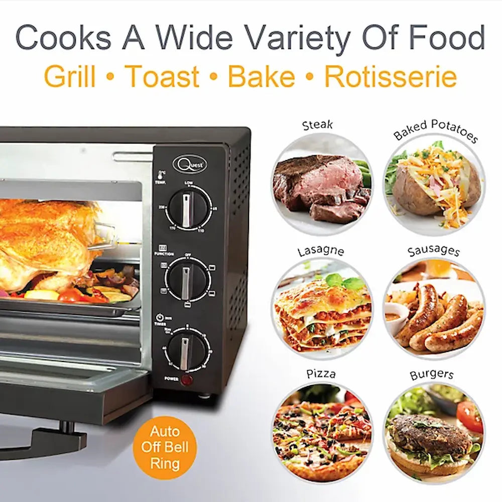Quest 20 Litre Rotisserie Oven with Grill | 35399
