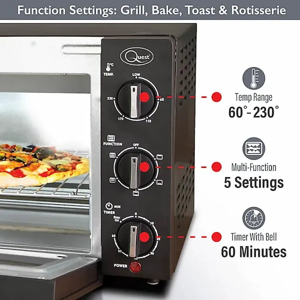 Quest 20 Litre Rotisserie Oven with Grill | 35399