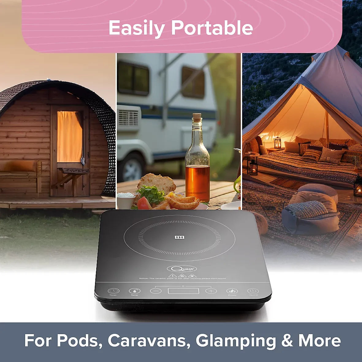 Quest Digital Induction Hob and Hot Plate - Single | 35839