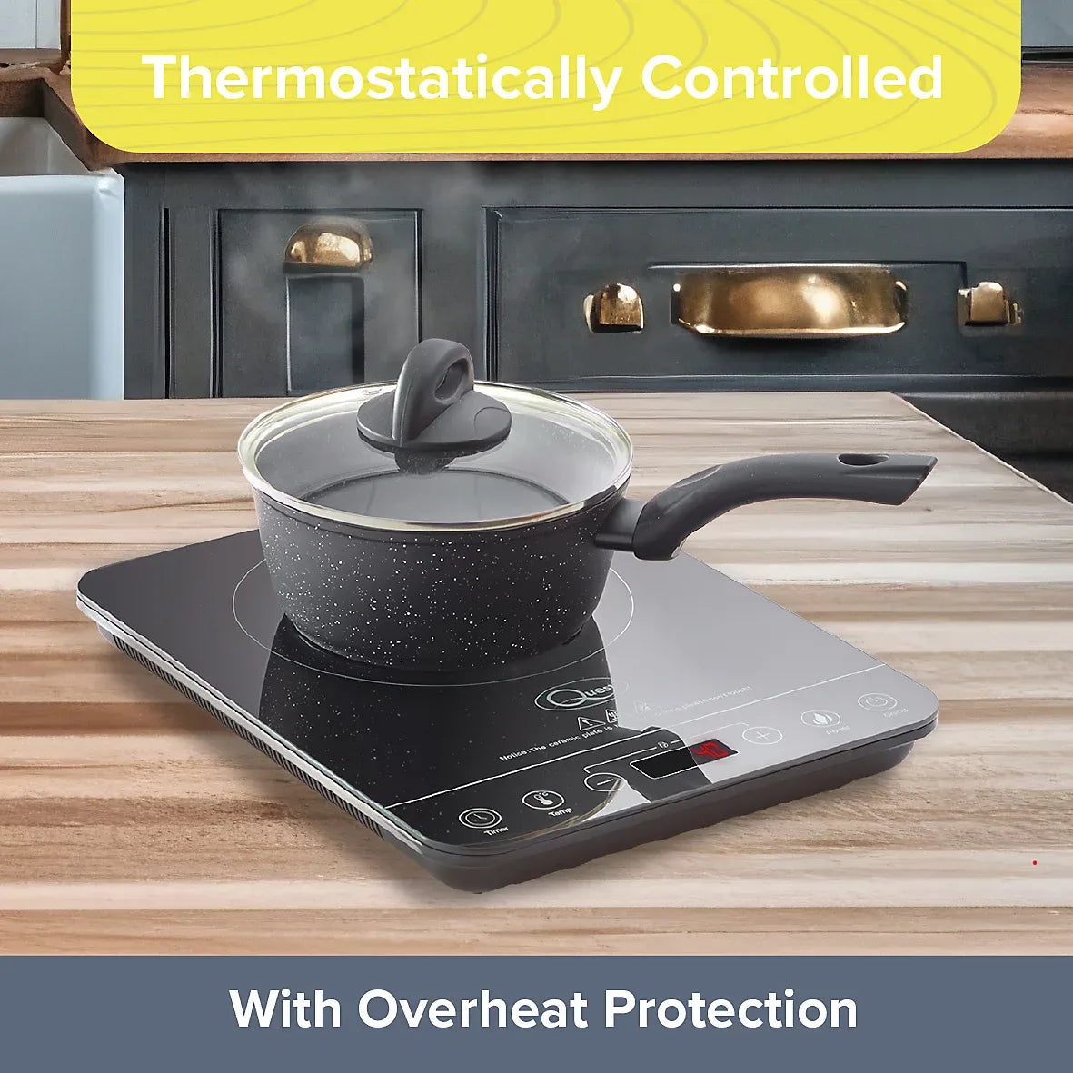 Quest Digital Induction Hob and Hot Plate - Single | 35839