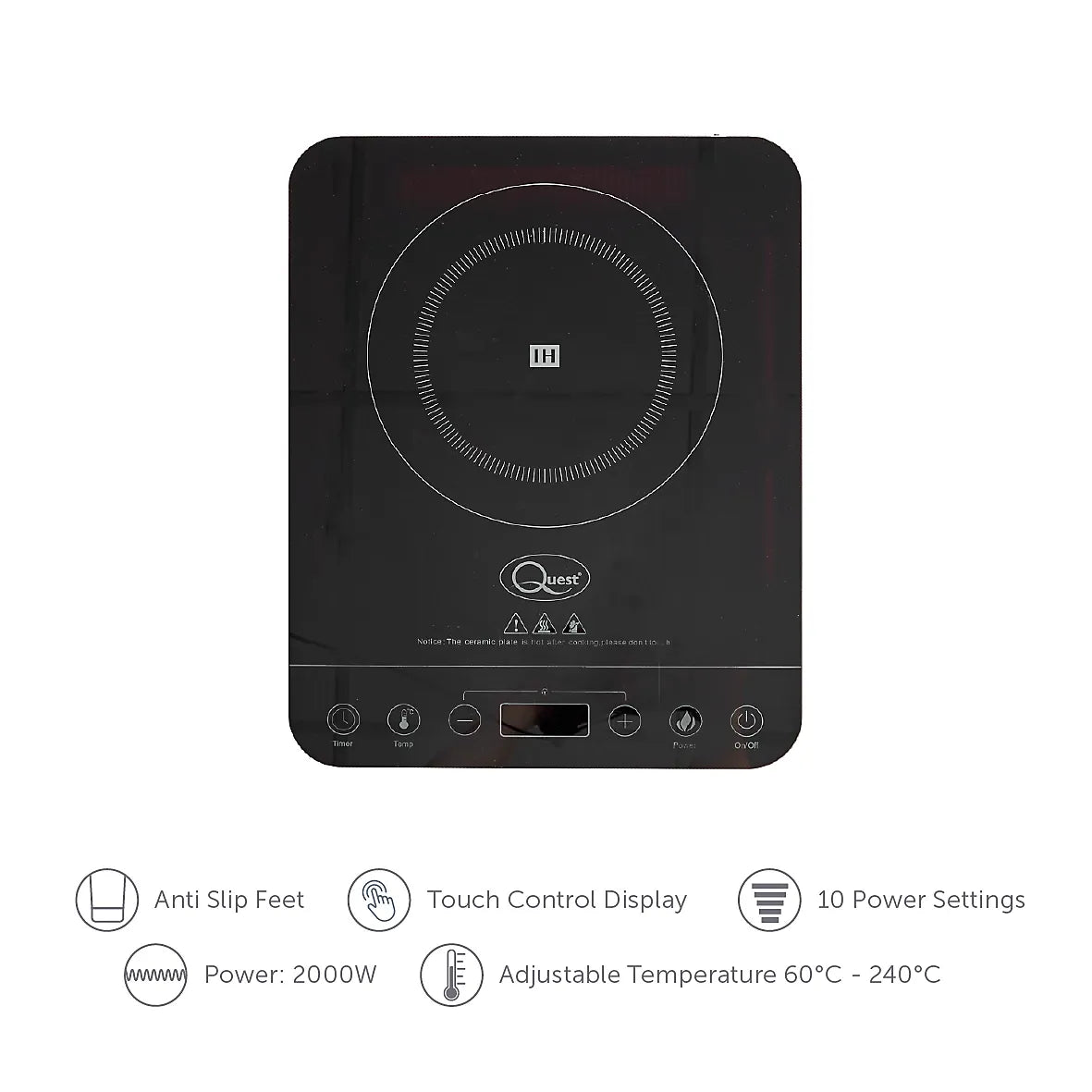 Quest Digital Induction Hob and Hot Plate - Single | 35839