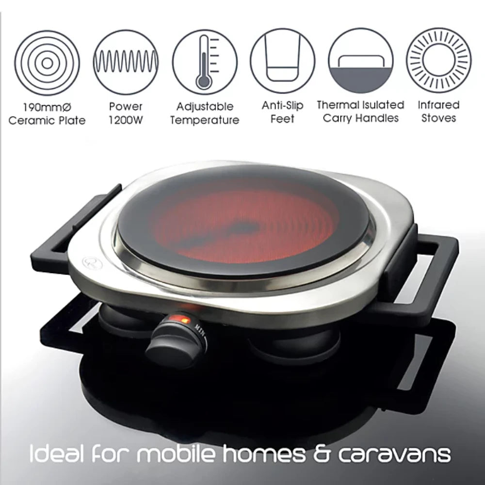 Quest Ceramic Infrared Single Ring Hot Plate | 36249