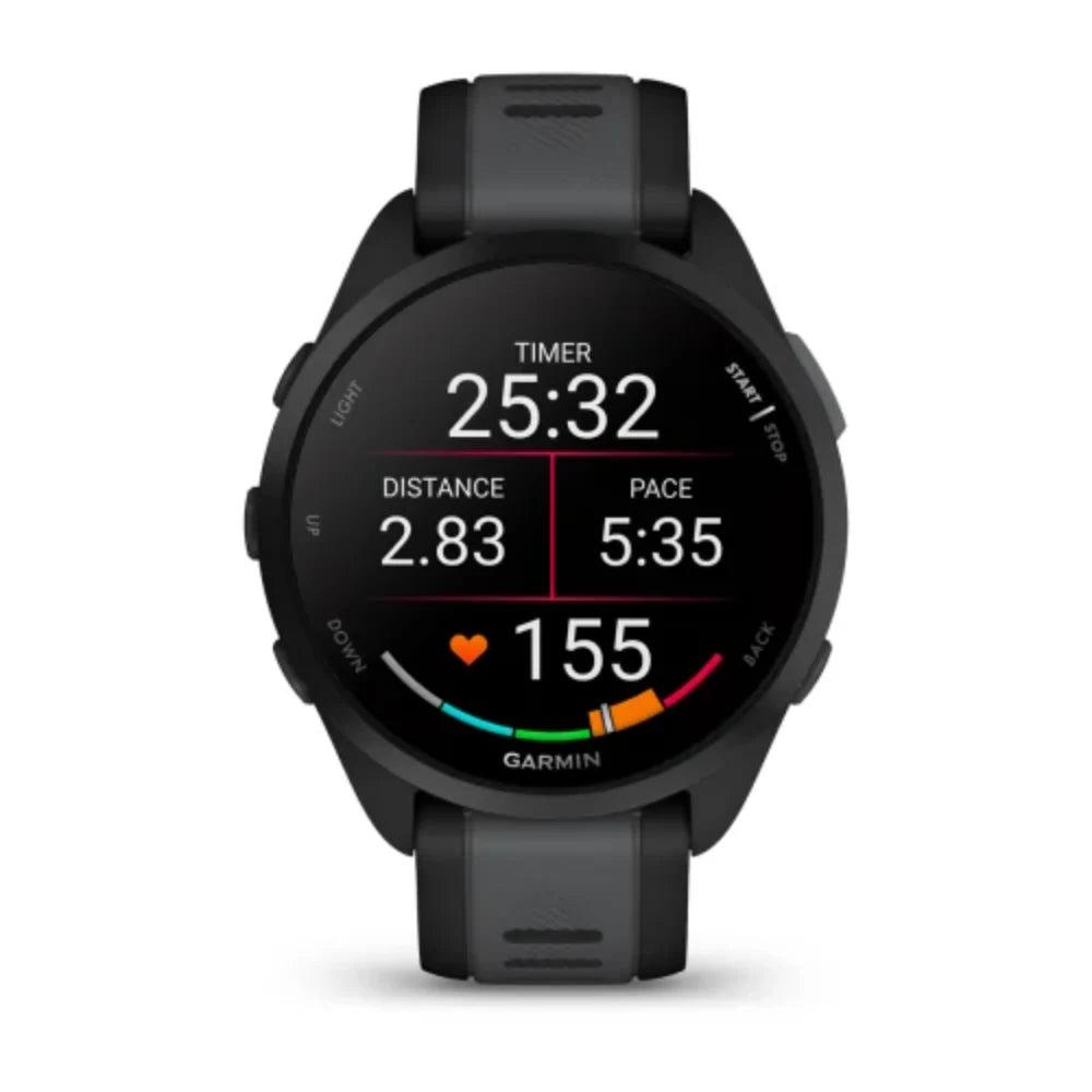 Garmin Forerunner 165 Music Smart Watch - Black and Slate Grey | 49-GAR-010-02863-30