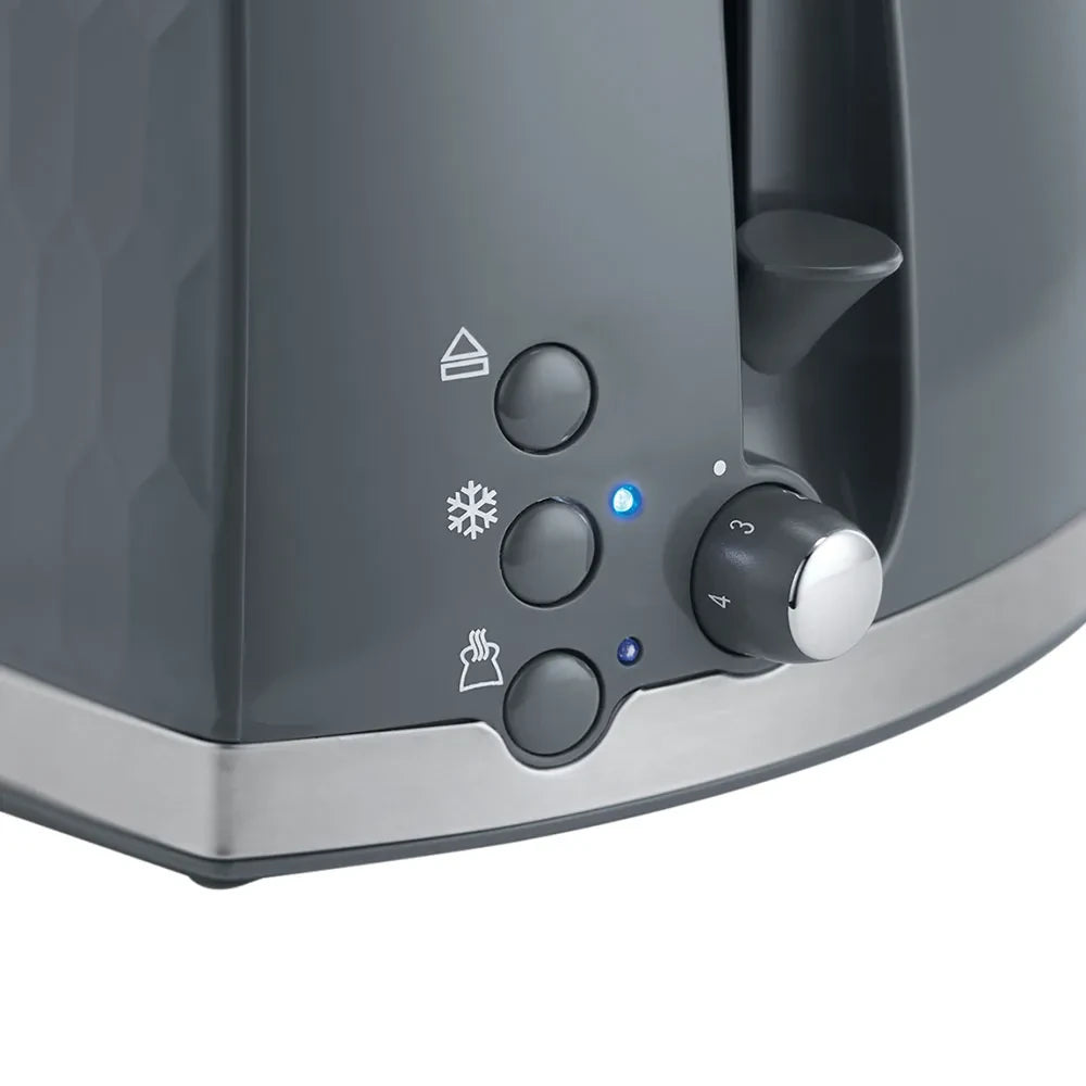 Russell Hobbs Honeycomb 2 Slice Toaster - Grey | 26063