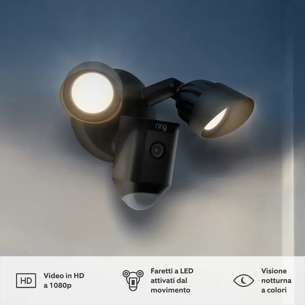 Ring Floodlight Wired Plus Wifi Security Camera - Black | B08F6HMZ7C