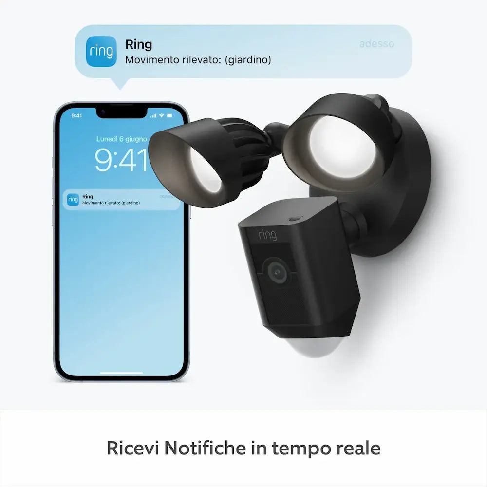 Ring Floodlight Wired Plus Wifi Security Camera - Black | B08F6HMZ7C