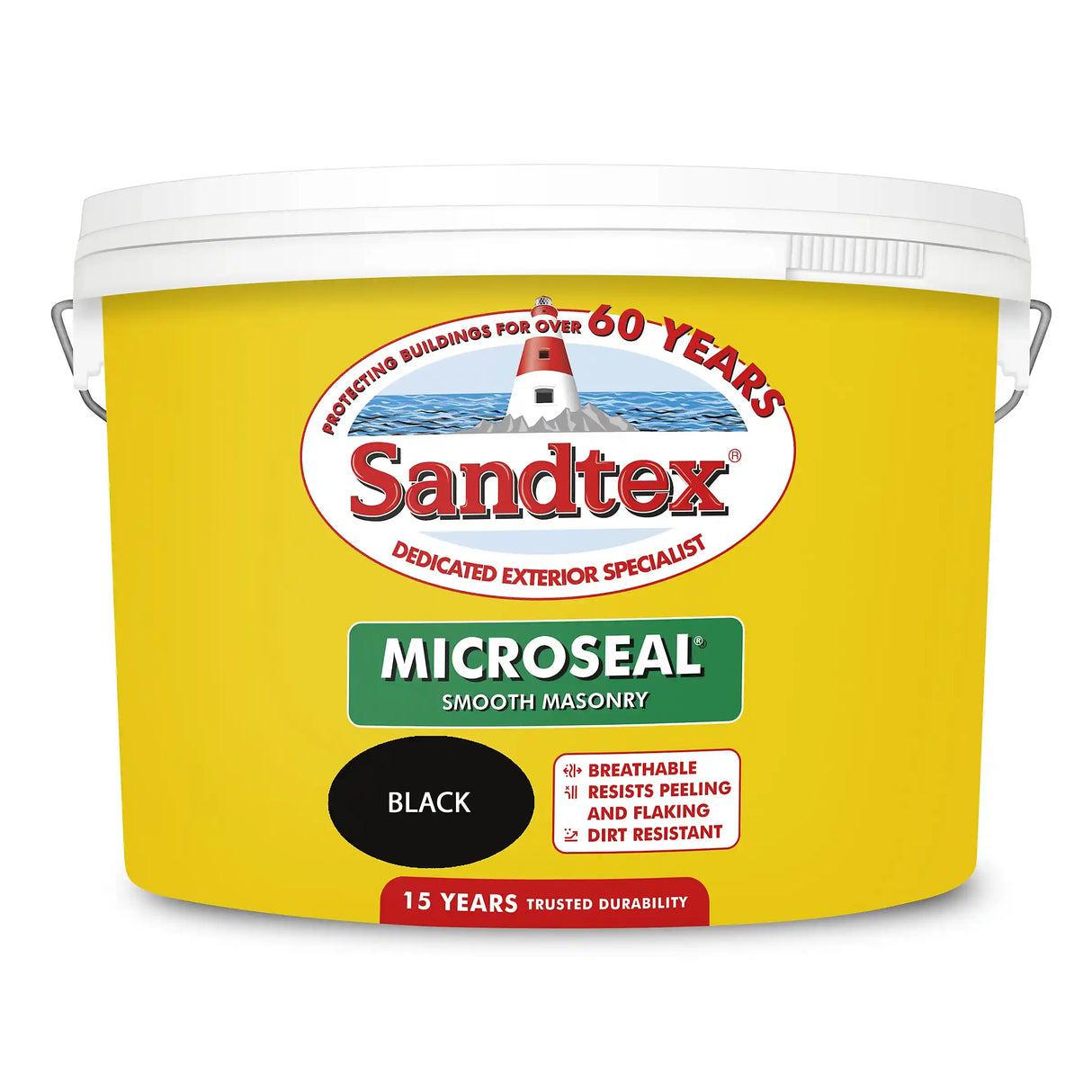 Sandtex Smooth Masonary Paint 10 Litre - Black | 5090771