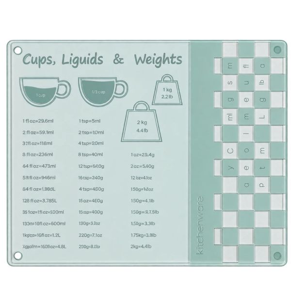 Steelex Tempered Glass Chopping Board 30cm x 40cm - Cook and Measure | WS1007