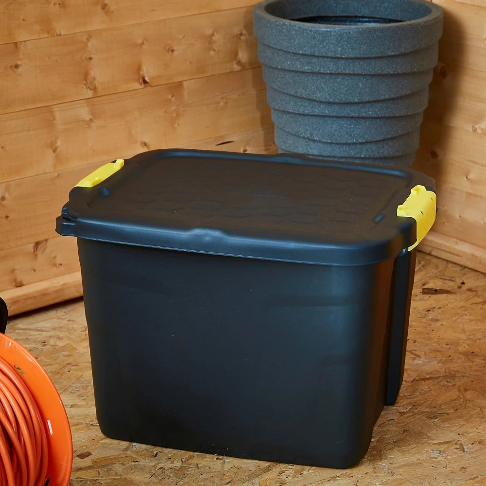 Strata Heavy Duty Storage Bin Trunk - 42 Litre | XW443-BLK/YEL-EX