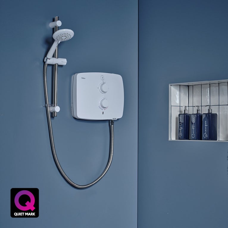 Triton T90ER Pumped Electric Shower 9.0kW - White | XE90ER91