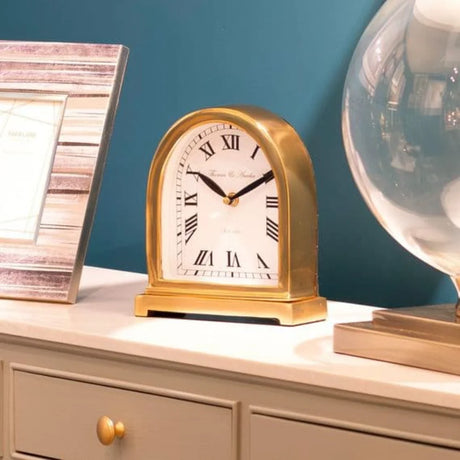 Tara Lane Thomas and Amelia Arch Top Mantel Clock 20cm - Gold | TL6876