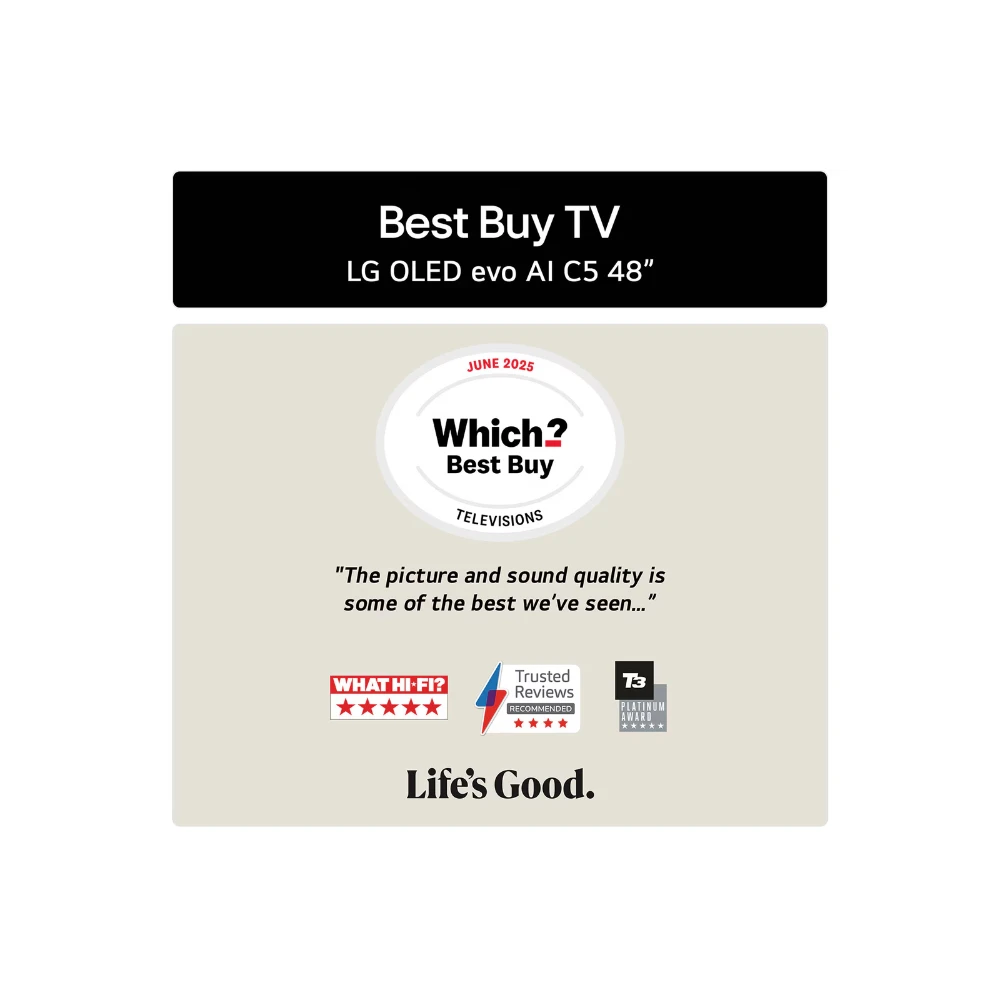 LG 48 Inch OLED Evo AI C54 4K Smart TV | OLED48C54LA.AEK