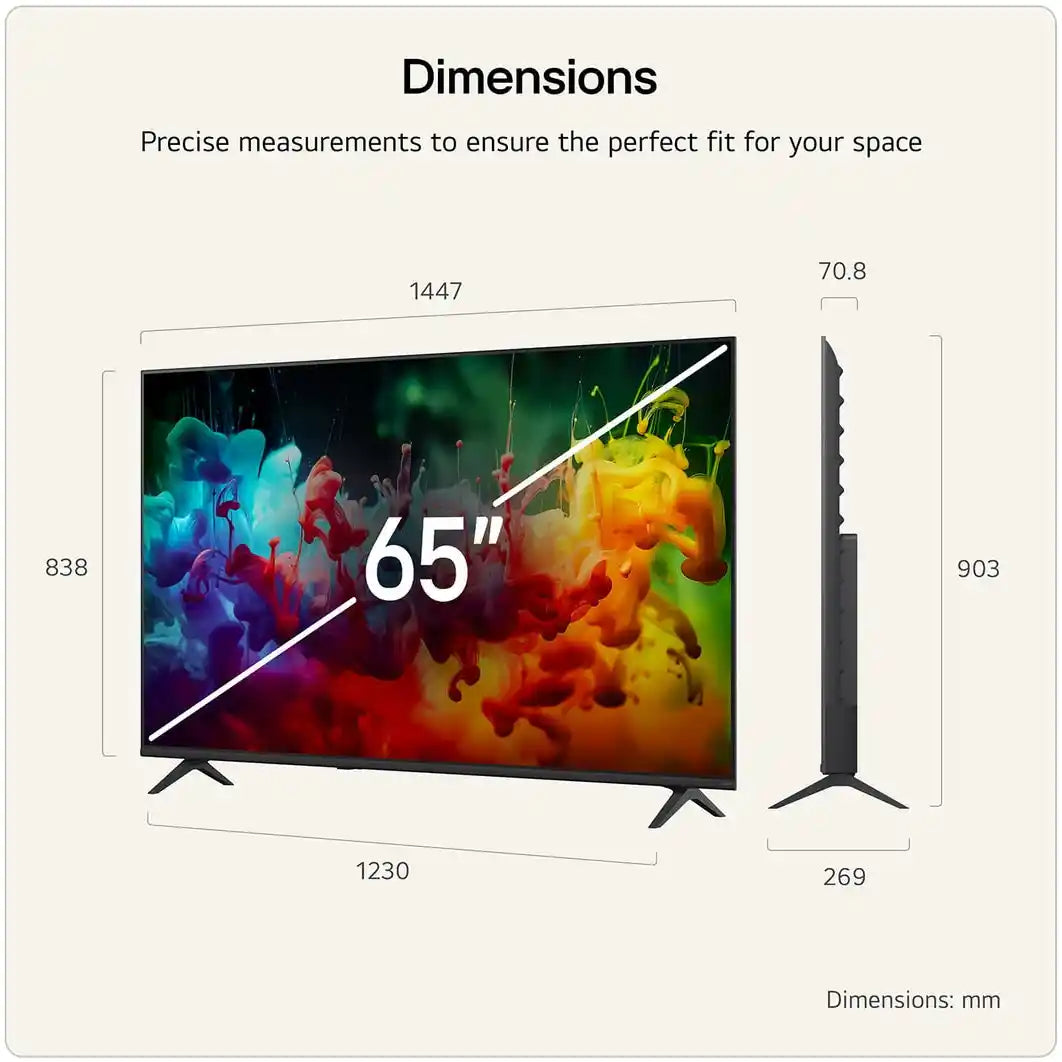 LG 65 Inch QNED Mini LED AI 4K Smart TV | 65QNED72B6B