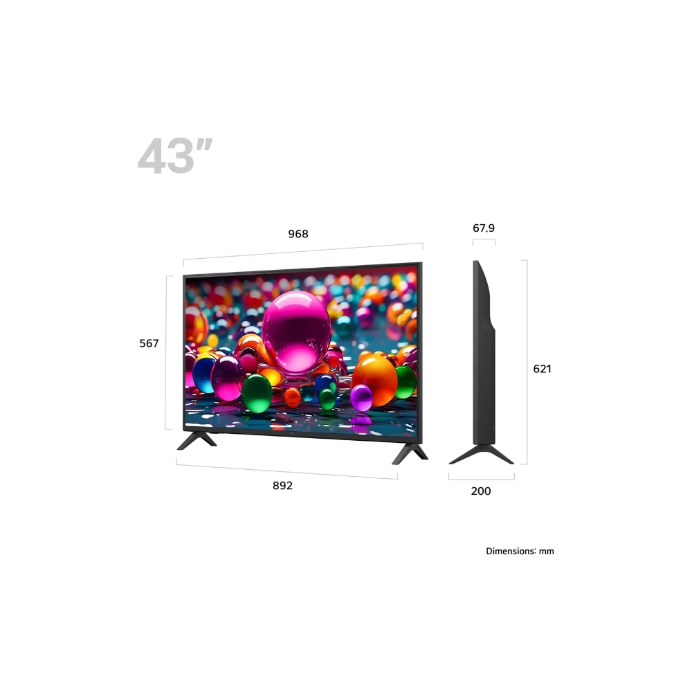 LG 43 Inch UA75 4K Ultra HD HDR LED Smart TV | 43UA75006LA.AEK