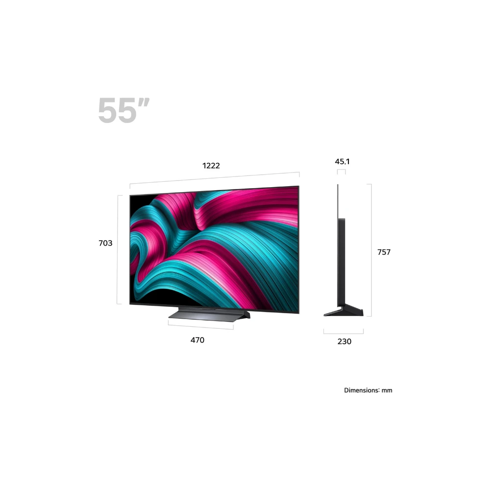 LG 55 Inch OLED Evo AI C5 4K Smart TV | OLED55C54LA.AEK