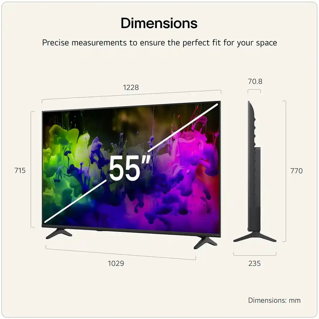 LG QNED7E 55 Inch QNED Mini LED AI 4K Smart TV (2026) | 55QNED7EB3C.AEI
