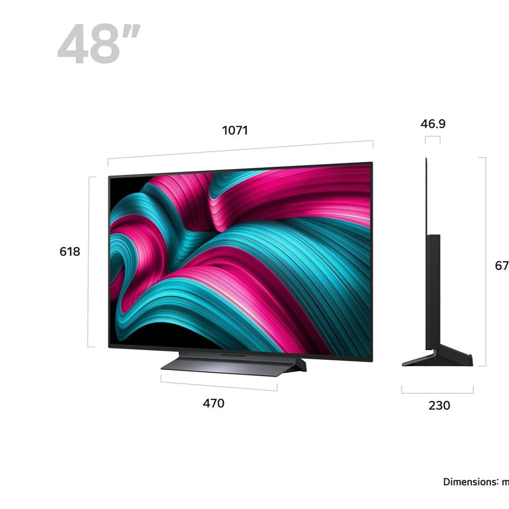LG 48 Inch OLED Evo AI C54 4K Smart TV | OLED48C54LA.AEK