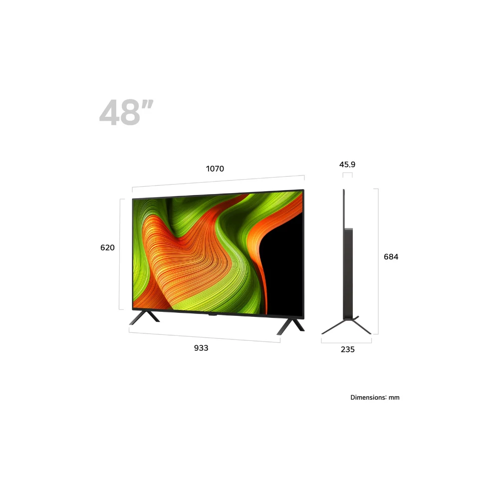 LG 48 Inch OLED AI B5 4K Smart TV (2025) | OLED48B56LA.AEK