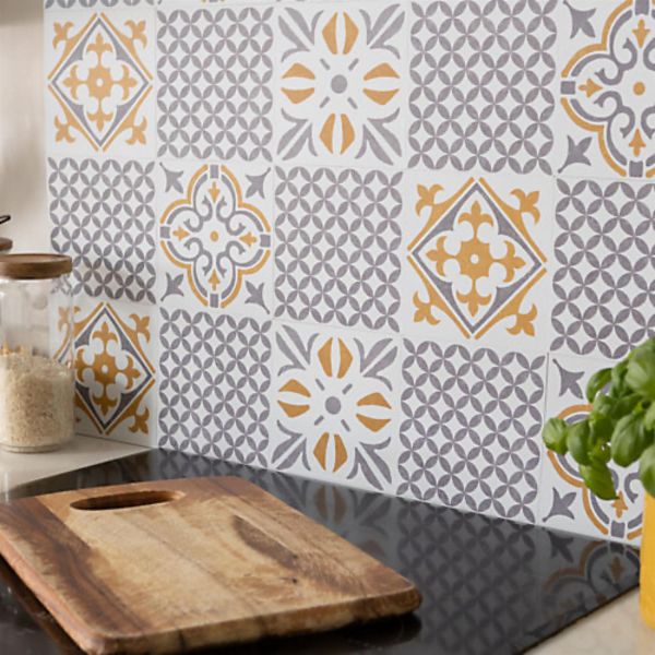 DC Fix Self Adhesive Wall Tile 15cm x 15cm - Nadia Gold | F2703104