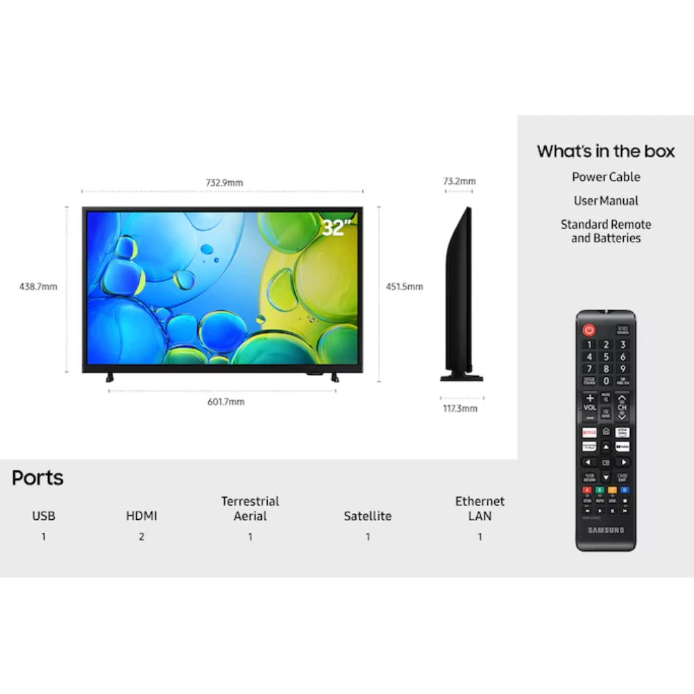 Samsung F6000 32 Inch Full HD HDR Smart TV (2025) | UE32F6000FKXXU