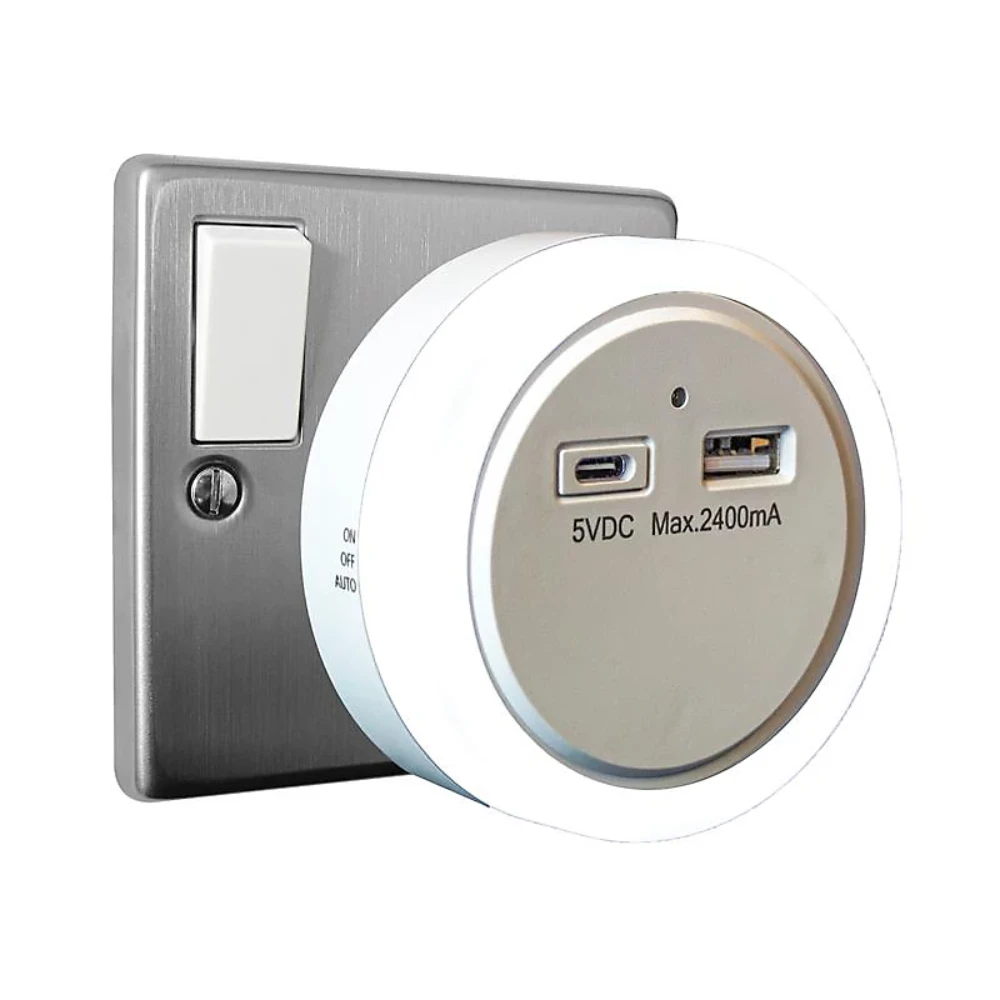 Unicom Night Light and USB Charger USB A and USB C | UNC68464