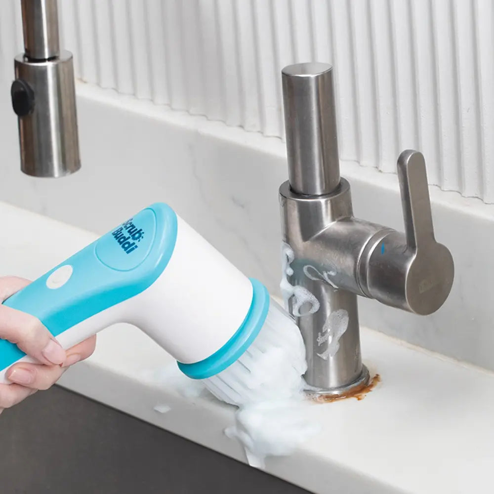 JML Scrub Buddi XL Electric Cleaning Brush - White and Blue | A002477