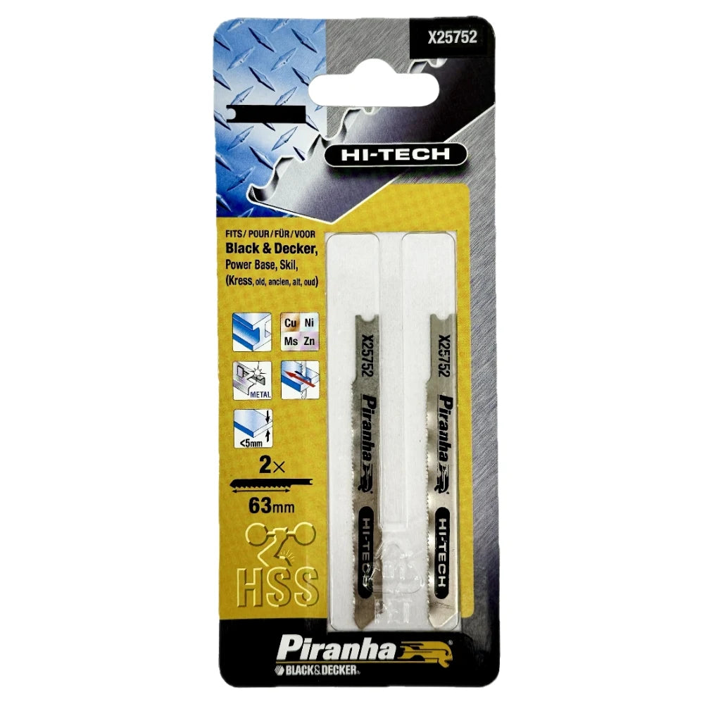 Black & Decker X25752 Thin Metal Jigsaw Blades Pack of 2 | B/DX25752