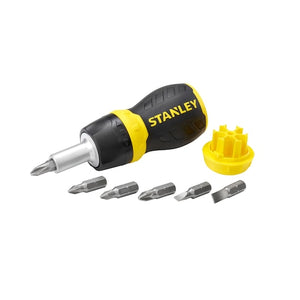 Stanley Multibit Ratchet Stubby Screwdriver and 6 Bits | STA066358